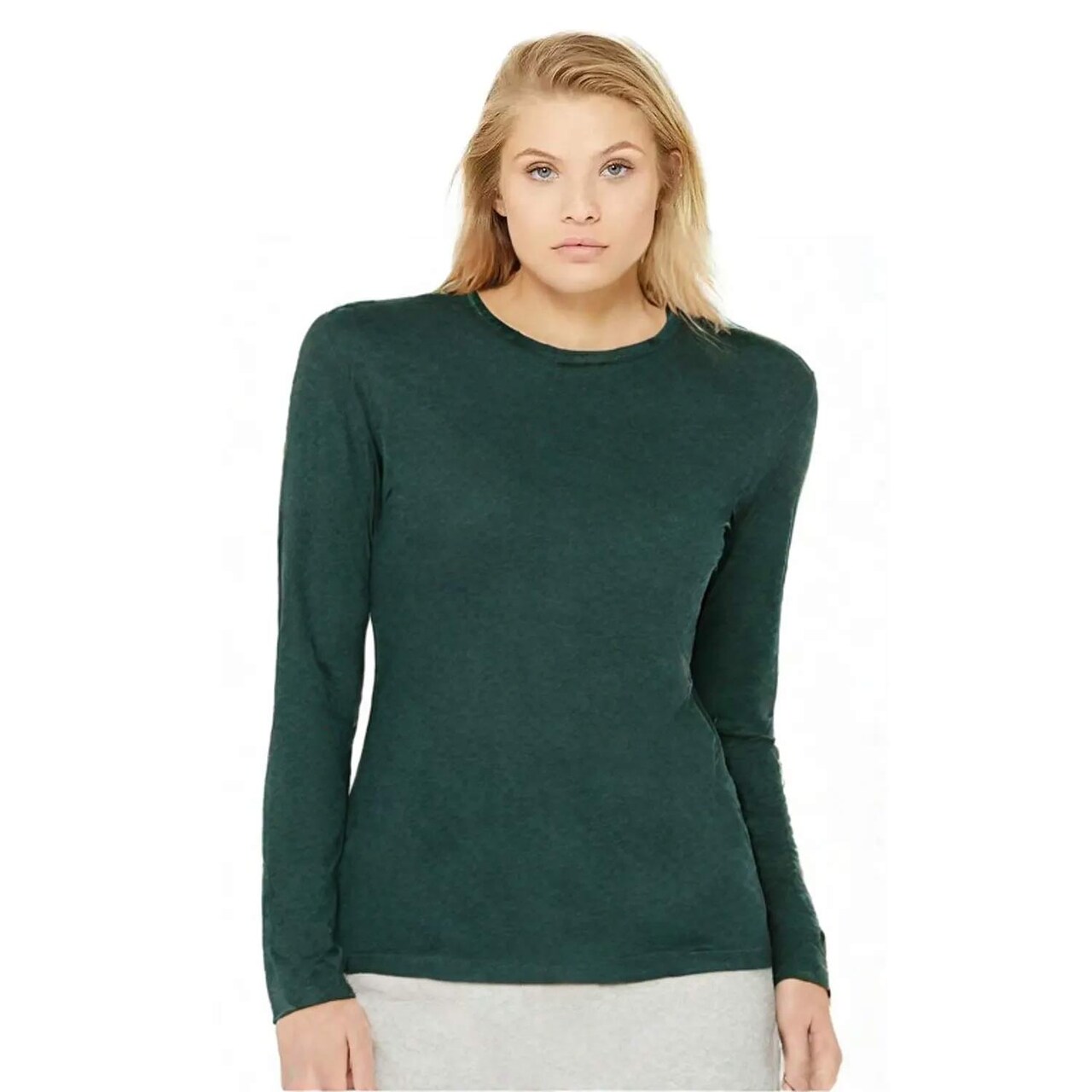 BELLA + CANVAS® Unisex Triblend Long Sleeve Tee Lightweight Retail Fit Airlume Blend Everyday Casual Shirt